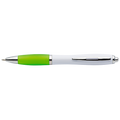 White Barrel Curved Design Ballpoint Pen
