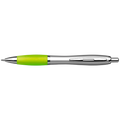 Silver Barrel Curved Design Ballpoint Pen
