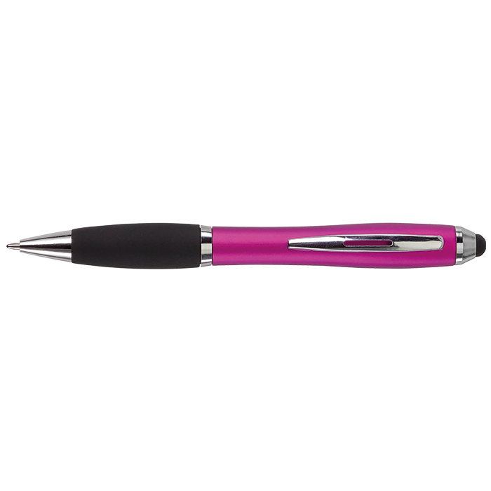 Ballpoint with Rubber Grip and Stylus