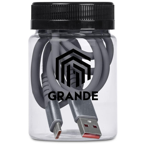 Altitude Capsit Fast Charge USB-A to Type-C Charging  Cable in Jar