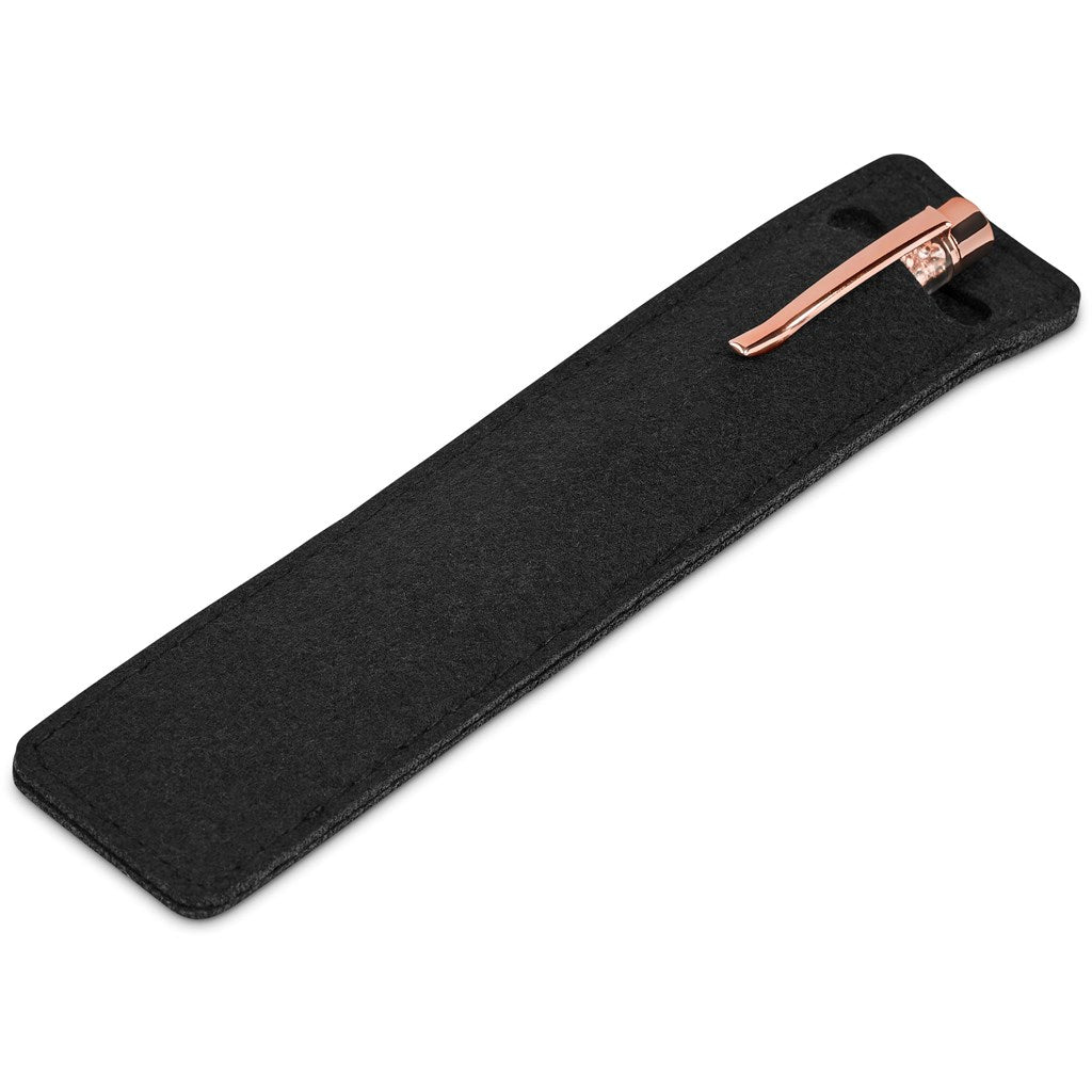 Hailey Ball Pen In Felt Pouch-2