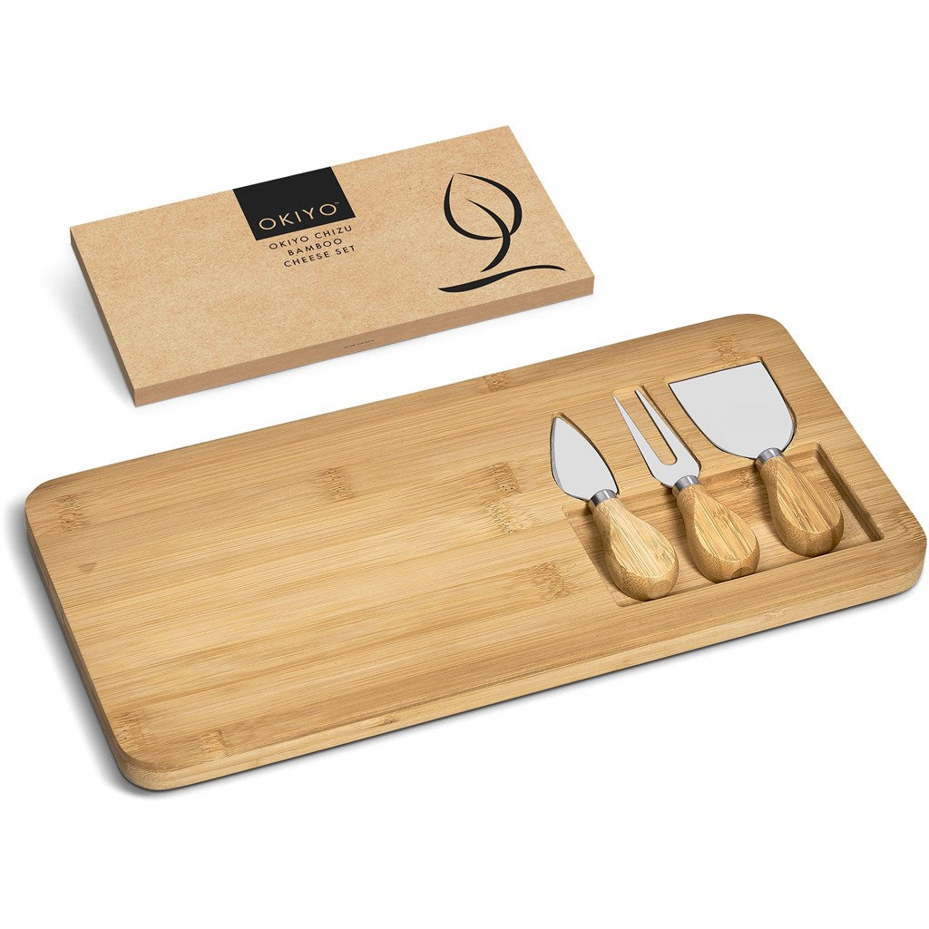 Okiyo Chizu Bamboo Cheese Board Set-2