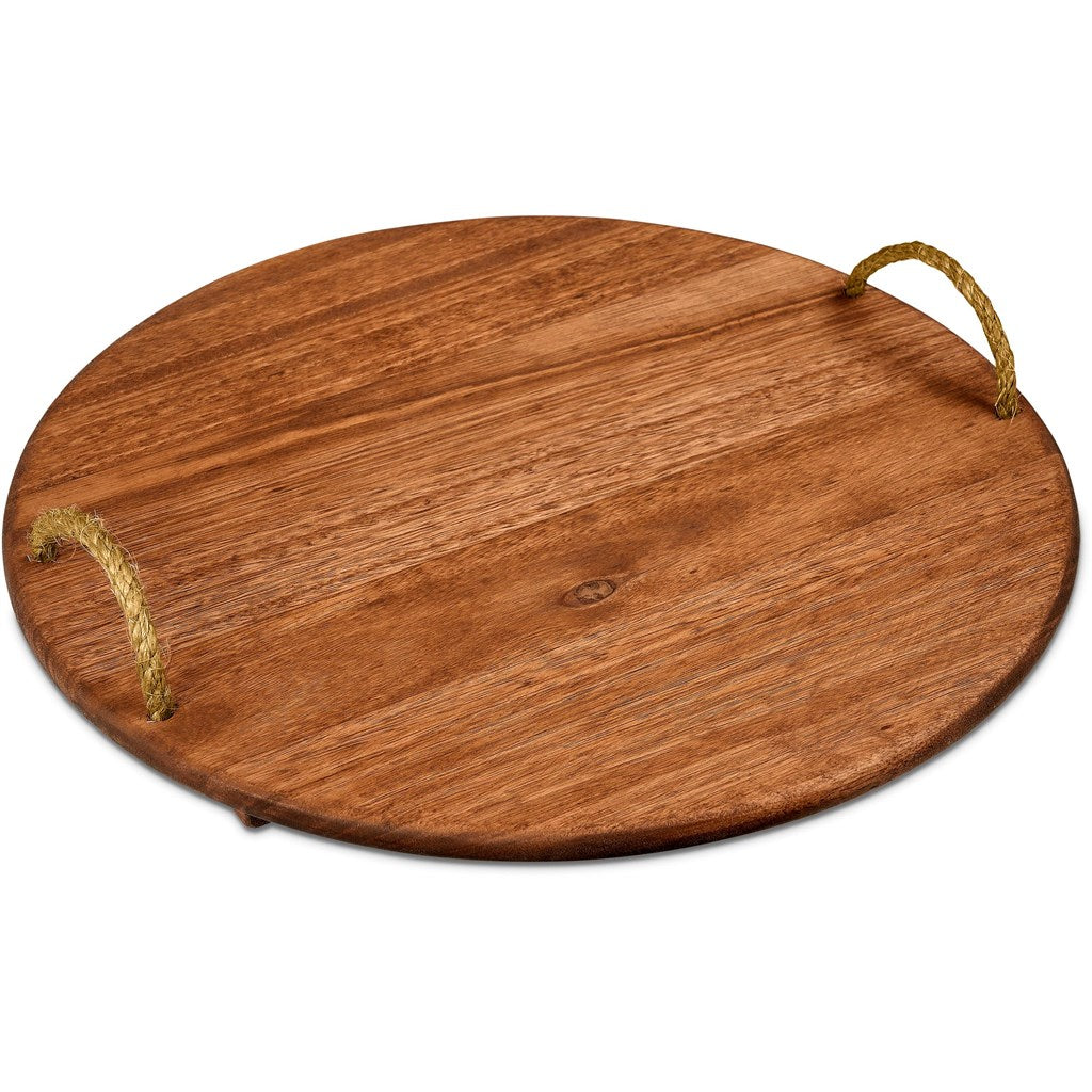 Okiyo Homegrown Large Round Hardwood Food Platter-1