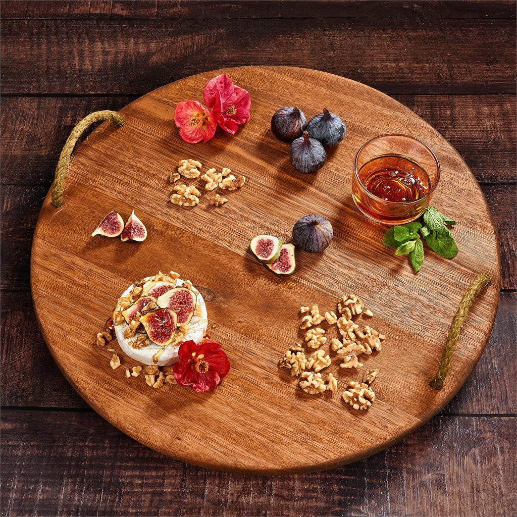 Okiyo Homegrown Large Round Hardwood Food Platter-4