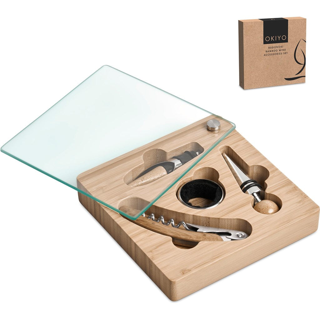 Okiyo Budonoki Bamboo Wine Accessories set-9