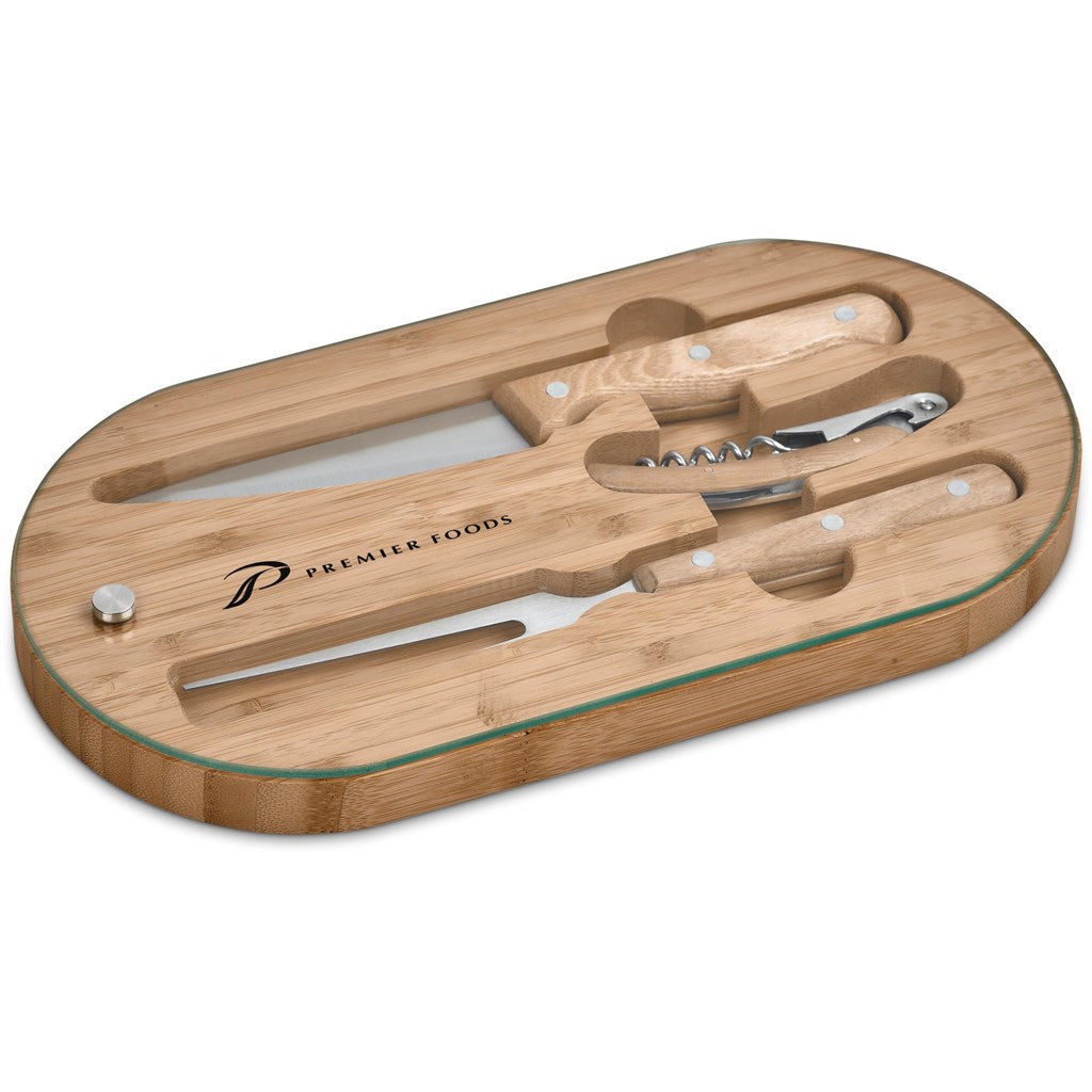 Okiyo Suraisu Bamboo Food & Wine Set-4