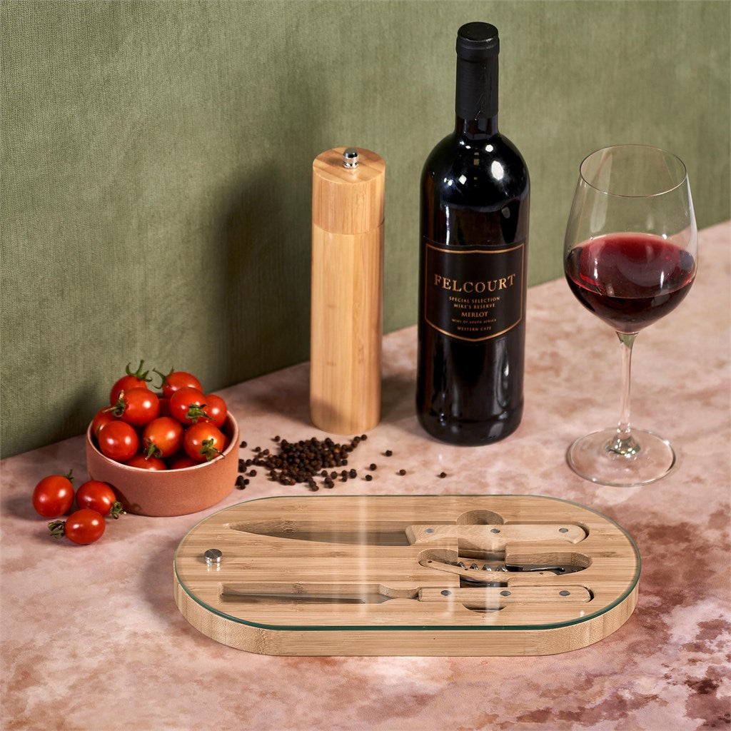 Okiyo Suraisu Bamboo Food & Wine Set-16