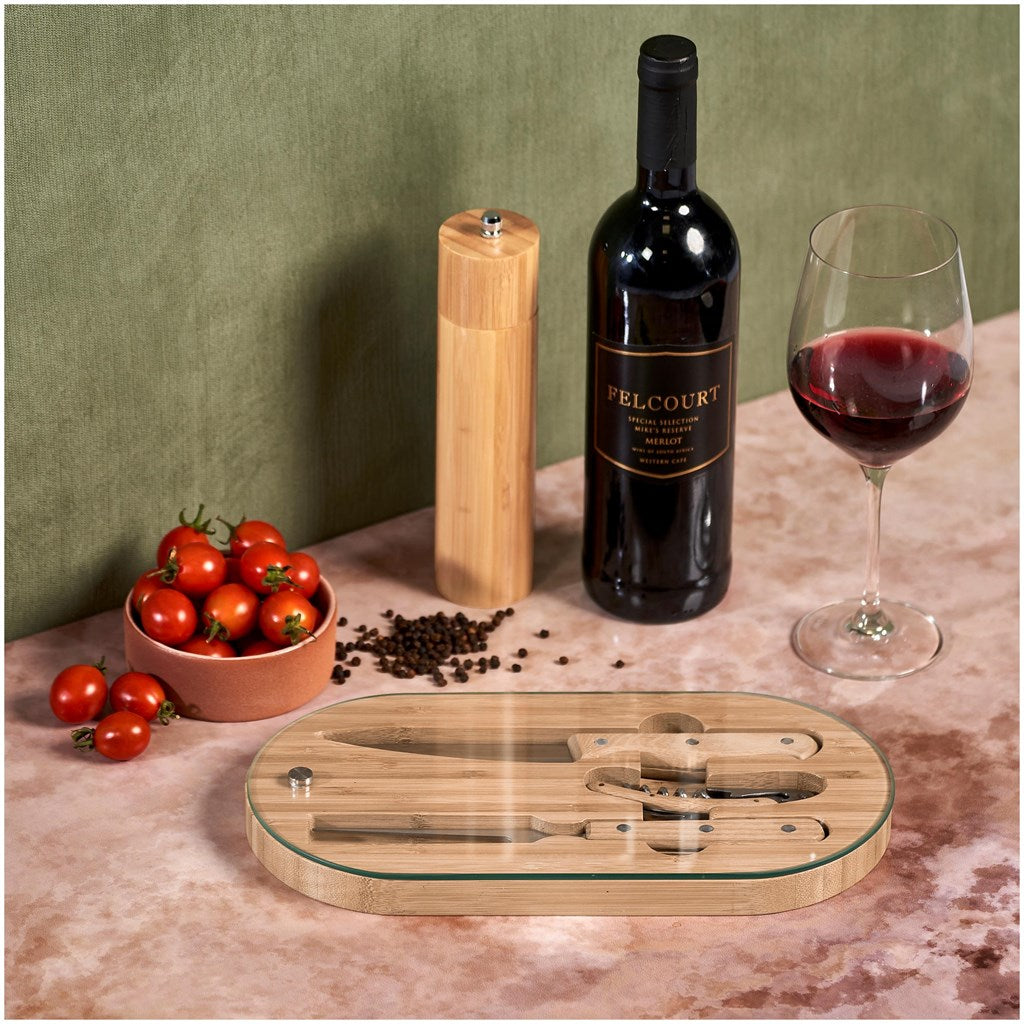 Okiyo Suraisu Bamboo Food & Wine Set-11