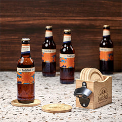 Okiyo Kanpai Bamboo Coaster & Bottle Opener Set-20