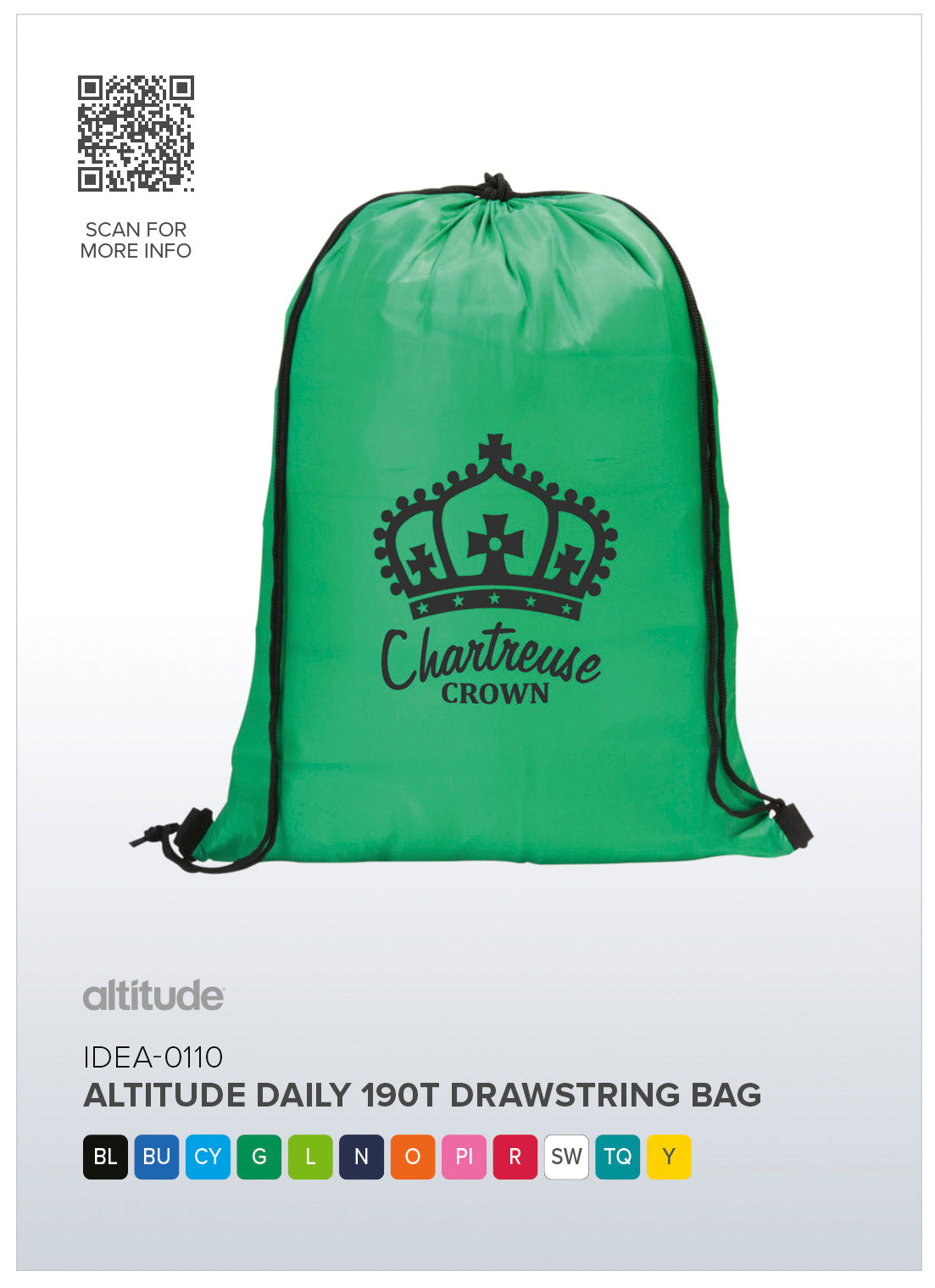 Altitude Daily 190T Drawstring Bag-2