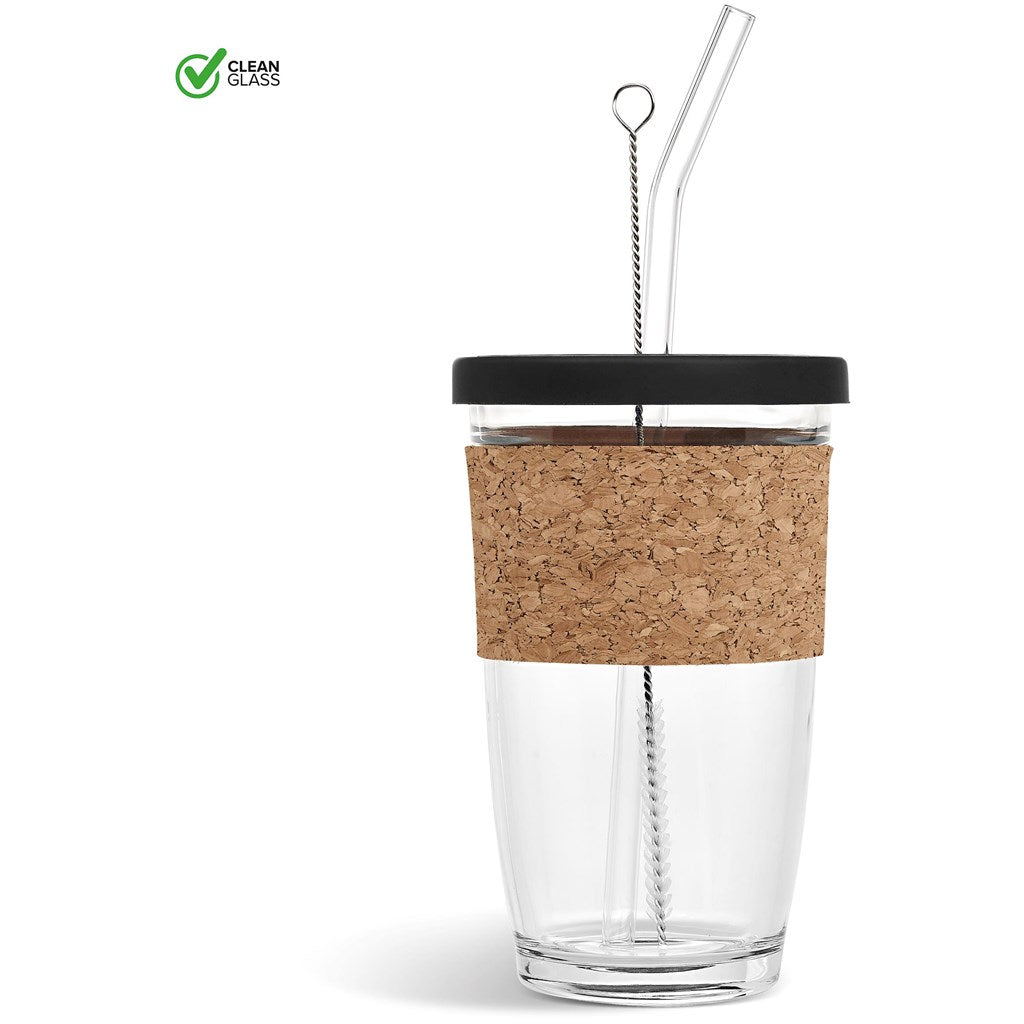 Kooshty Kork Glass Smoothie Kup & Straw - 480ml-1