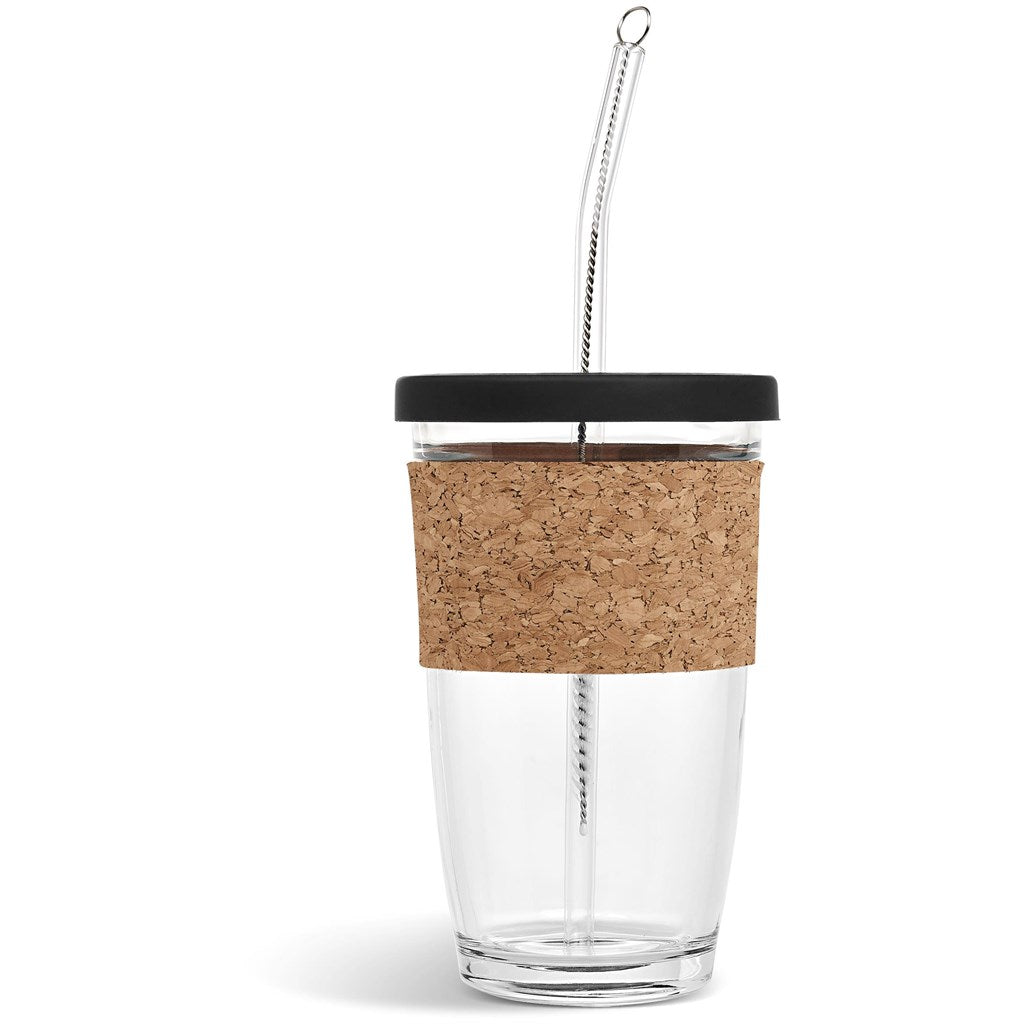 Kooshty Kork Glass Smoothie Kup & Straw - 480ml-3