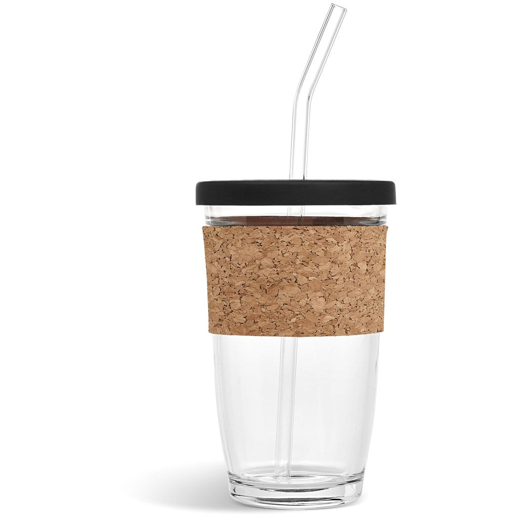 Kooshty Kork Glass Smoothie Kup & Straw - 480ml-5