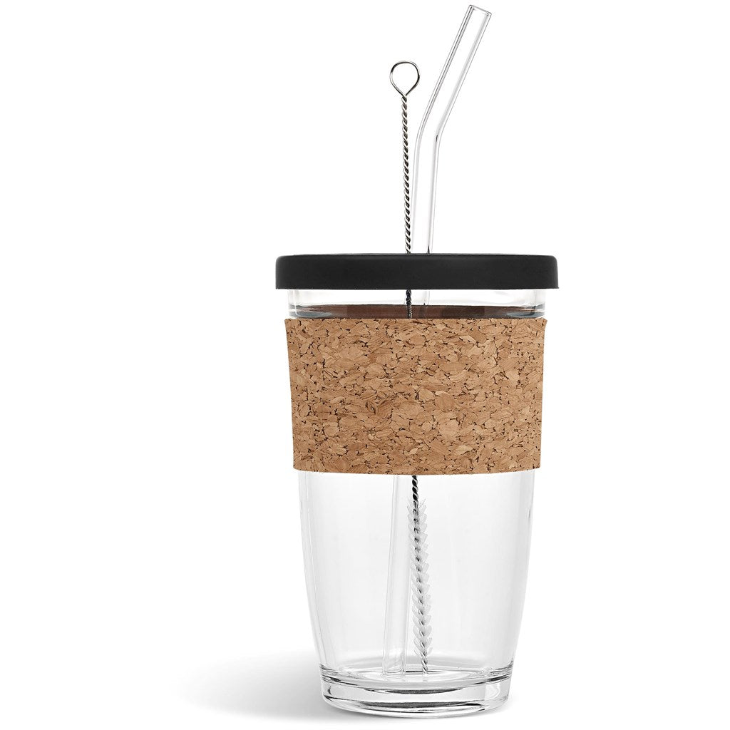 Kooshty Kork Glass Smoothie Kup & Straw - 480ml-7