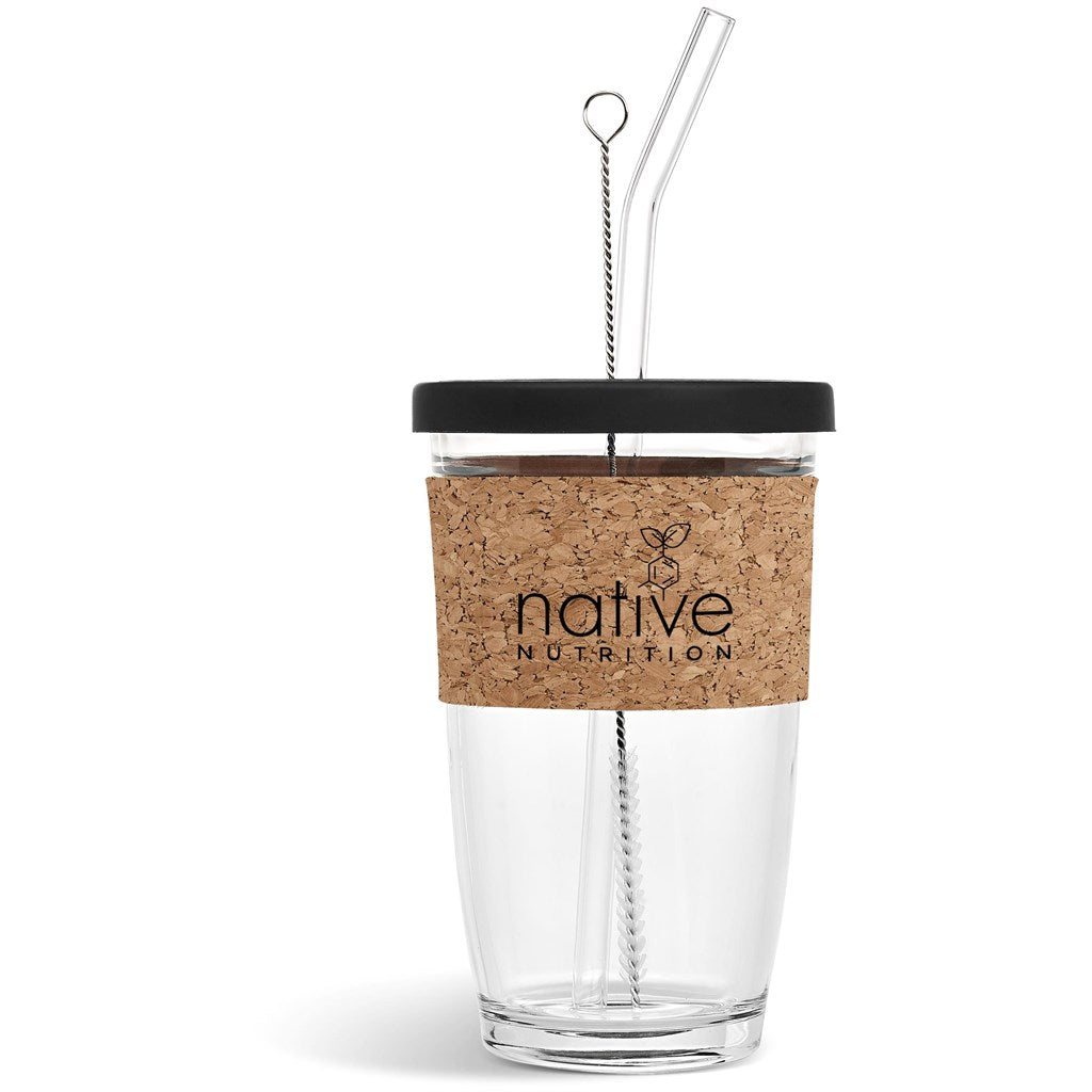 Kooshty Kork Glass Smoothie Kup & Straw - 480ml-6