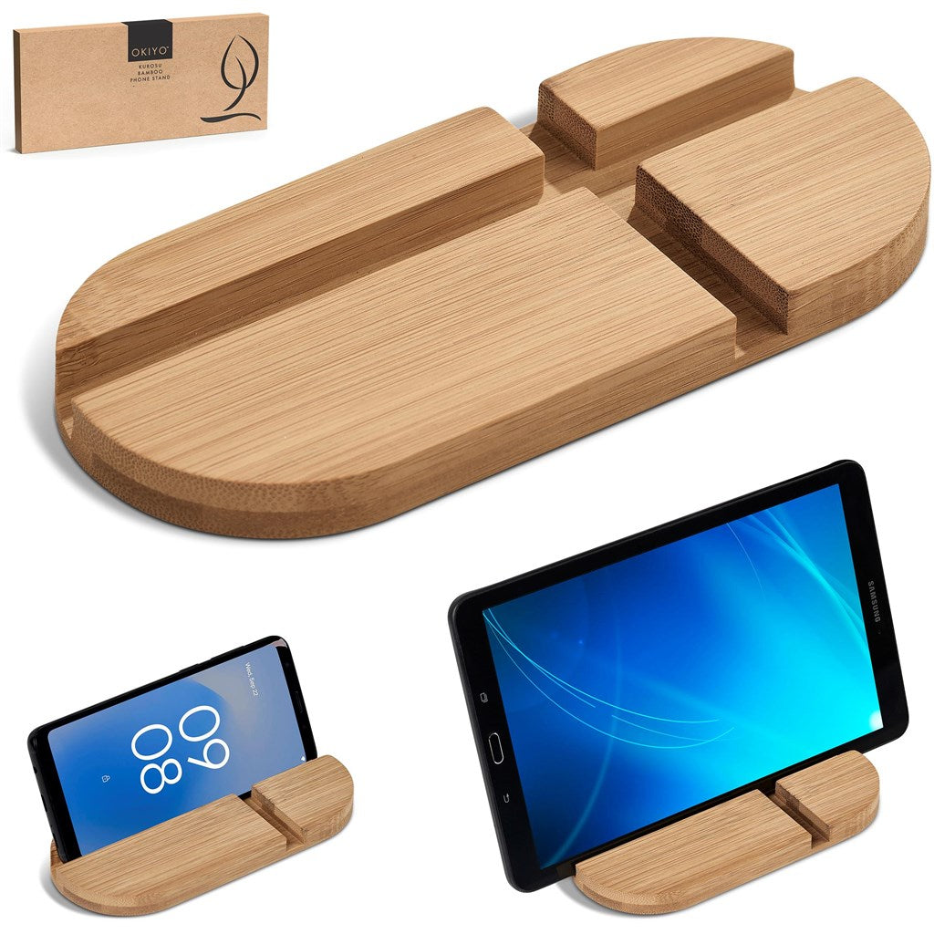 Okiyo Kurosu Bamboo Phone Stand-13