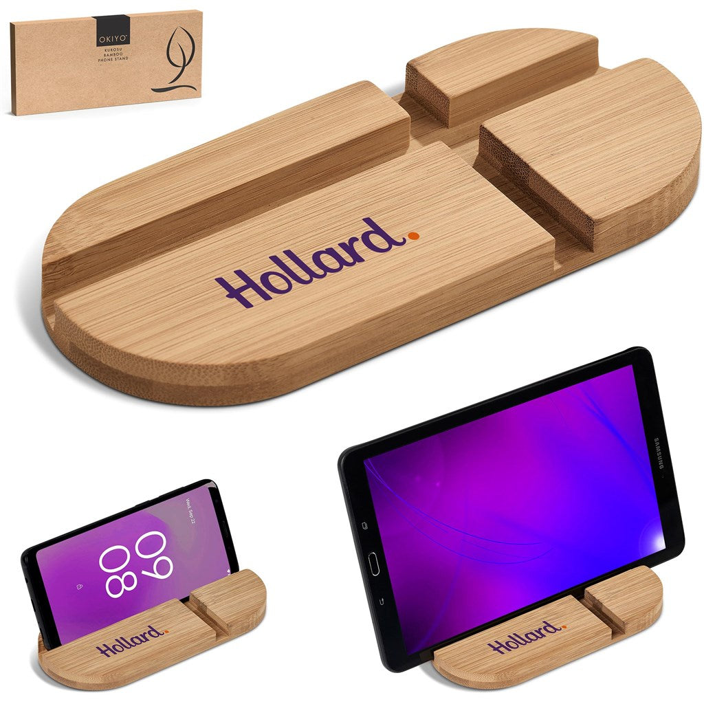 Okiyo Kurosu Bamboo Phone Stand-22