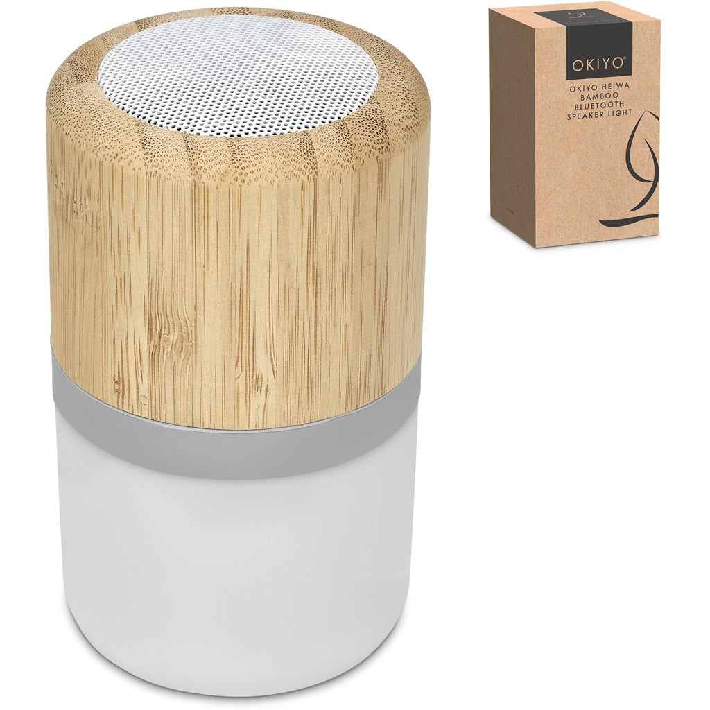 Okiyo Heiwa Bamboo Bluetooth Speaker & Night Light-2