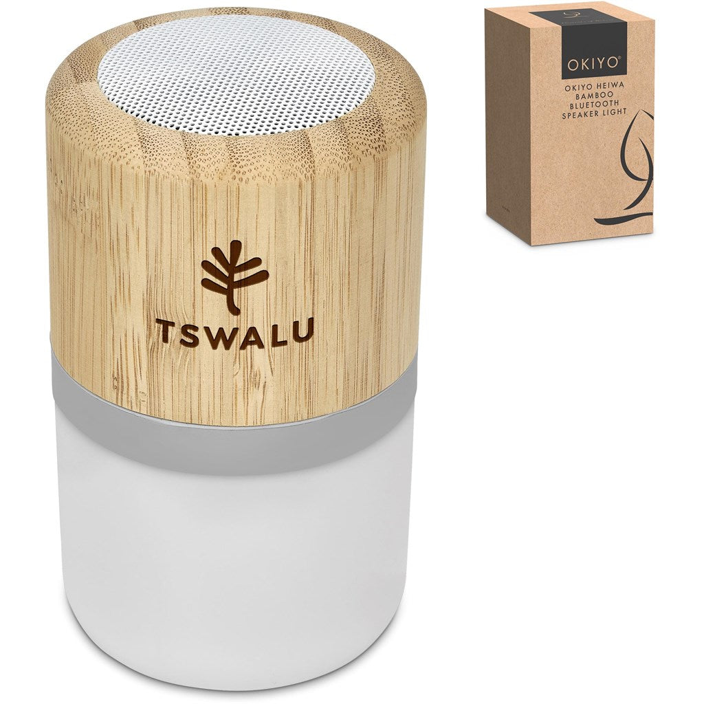 Okiyo Heiwa Bamboo Bluetooth Speaker & Night Light-3