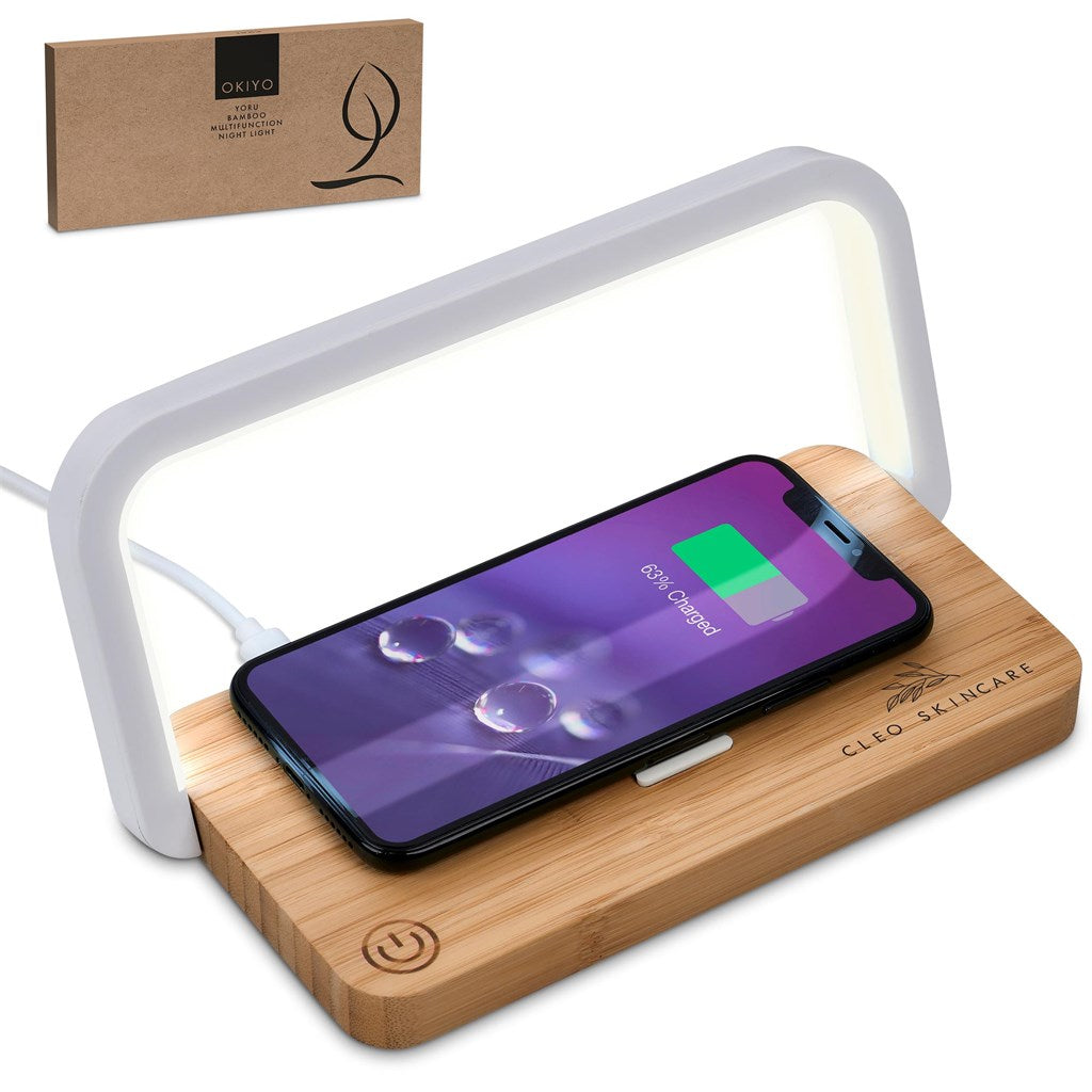 Okiyo Yoru Bamboo Wireless Charger & Night Light-24