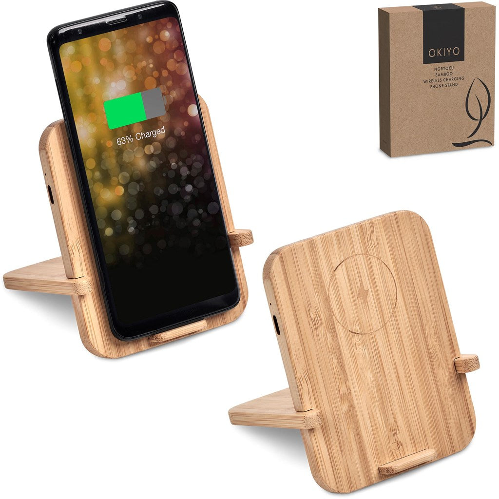 Okiyo Noryoku Bamboo Wireless Charging Phone Stand-9