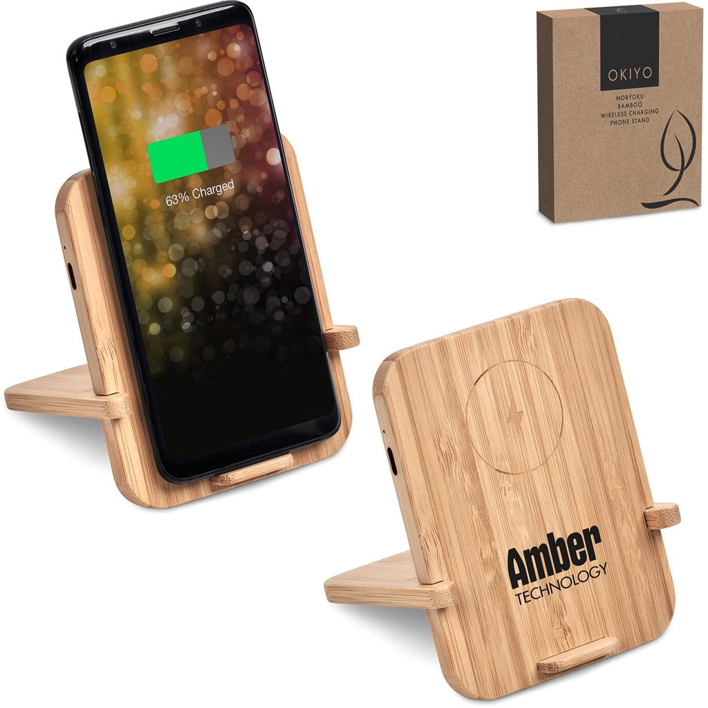 Okiyo Noryoku Bamboo Wireless Charging Phone Stand-10