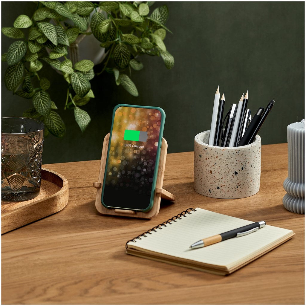 Okiyo Noryoku Bamboo Wireless Charging Phone Stand-9