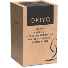 Okiyo Hakka Bamboo & Recycled Aluminium Wireless Charging Phone Stand-1