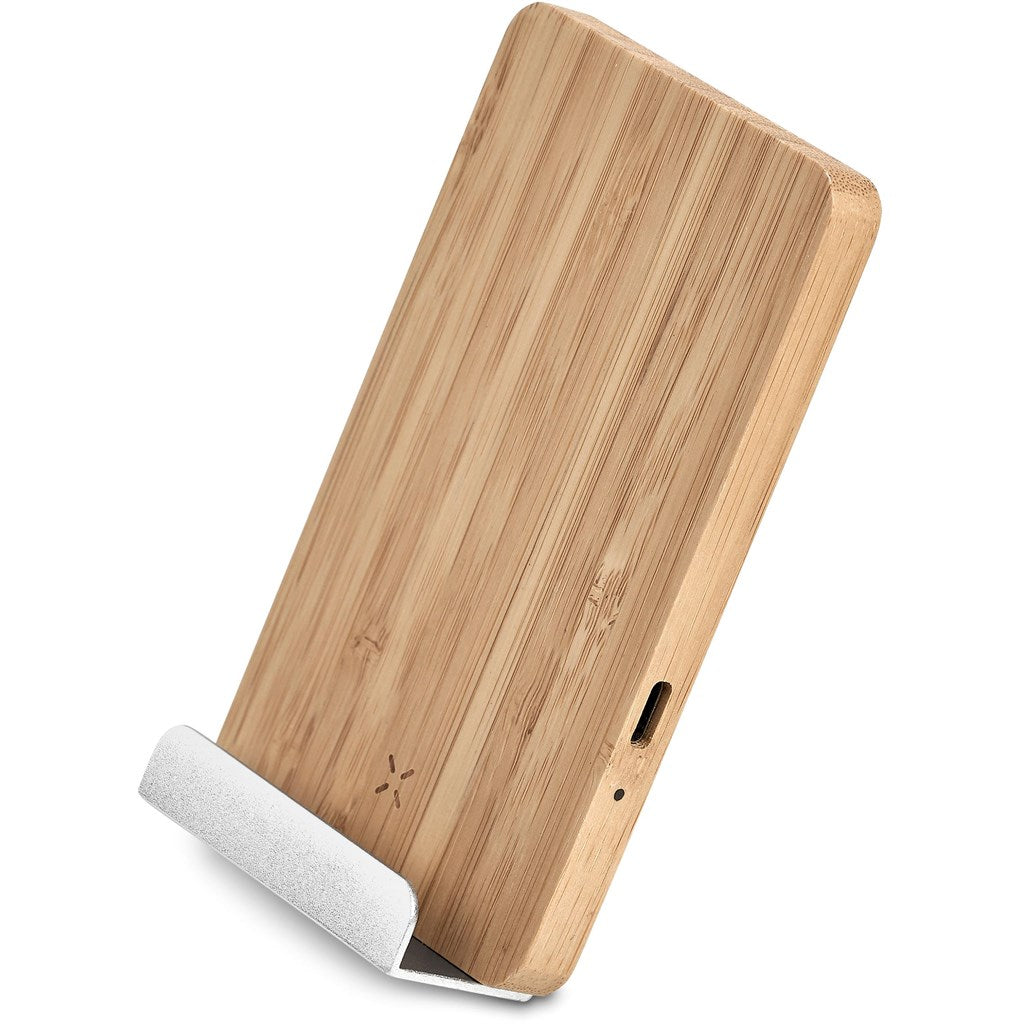 Okiyo Hakka Bamboo & Recycled Aluminium Wireless Charging Phone Stand-9
