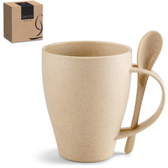 Okiyo Kawai Wheat Straw Mug & Spoon - 350ml-10