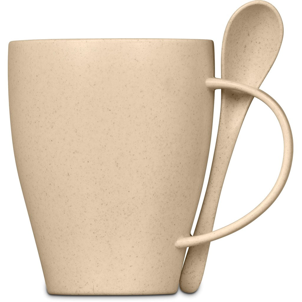 Okiyo Kawai Wheat Straw Mug & Spoon - 350ml-14