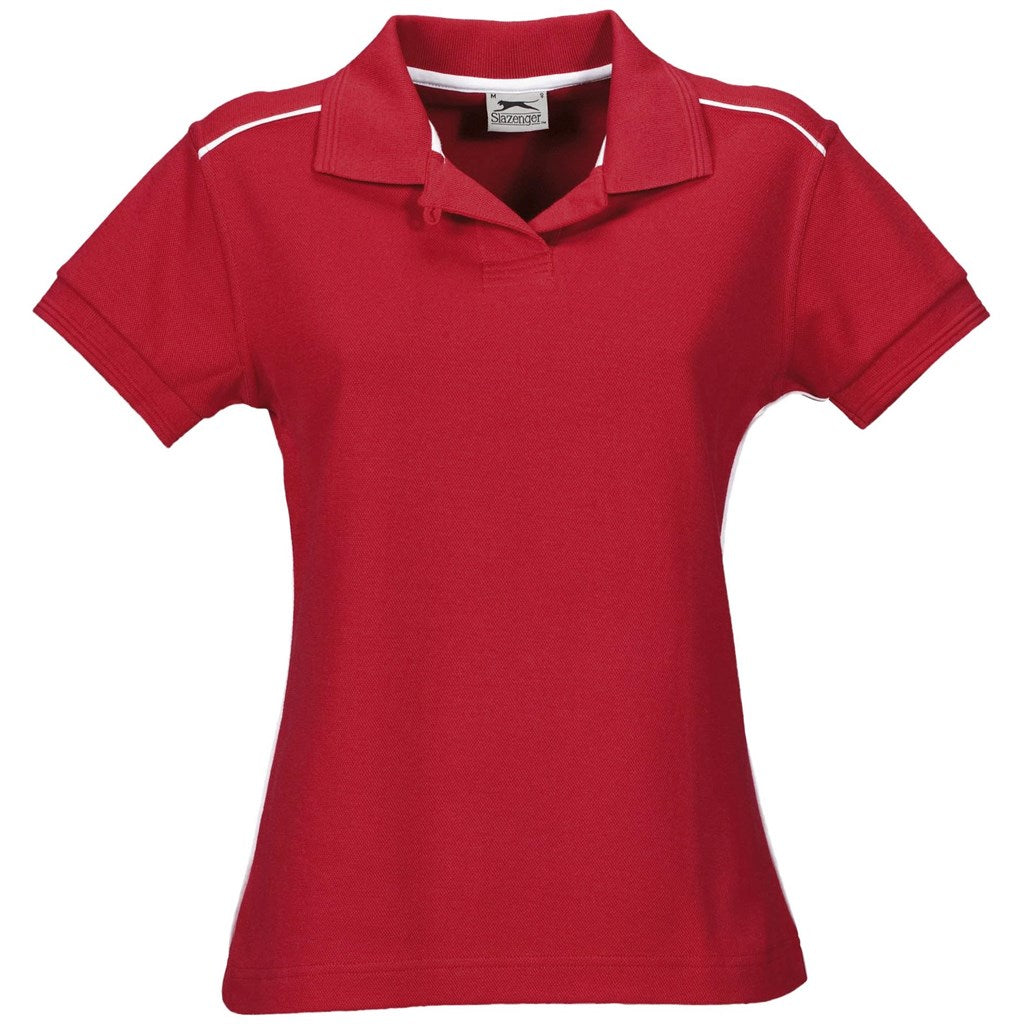 Ladies Backhand Golf Shirt - Red-0