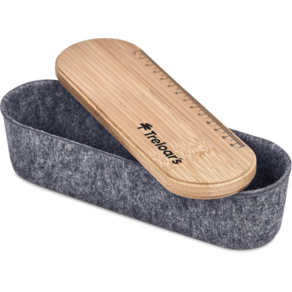 Okiyo Byoga Recycled PET Felt & Bamboo Stationery Case-9