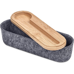 Okiyo Byoga Recycled PET Felt & Bamboo Stationery Case-10