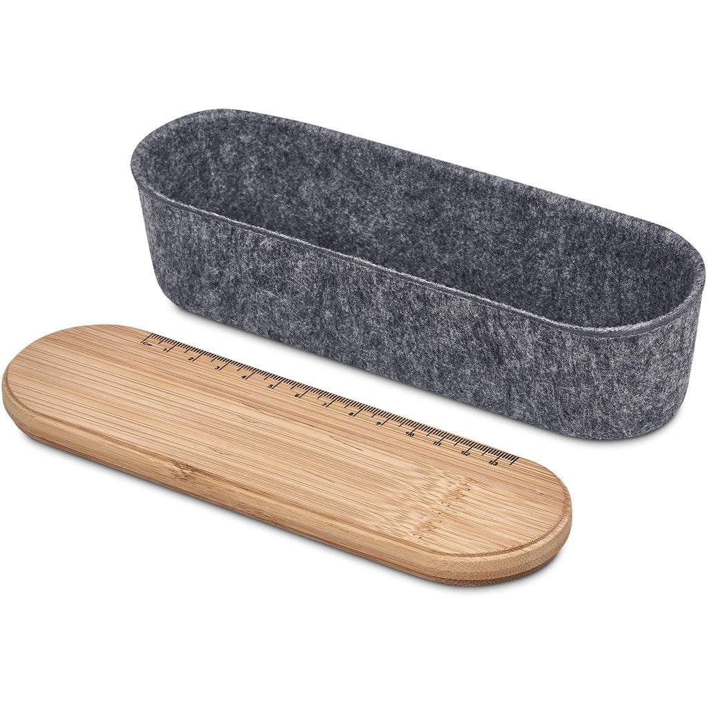 Okiyo Byoga Recycled PET Felt & Bamboo Stationery Case-14