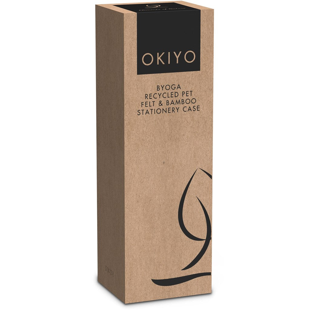 Okiyo Byoga Recycled PET Felt & Bamboo Stationery Case-16