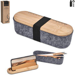 Okiyo Byoga Recycled PET Felt & Bamboo Stationery Case-20