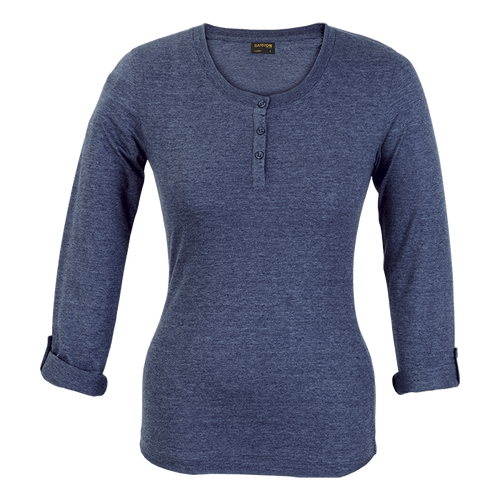 145g Henley Long Sleeve T-Shirt Ladies
