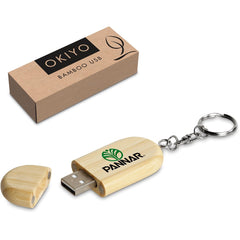 Okiyo Benkyou Bamboo Flash Drive Keyholder - 8GB-3