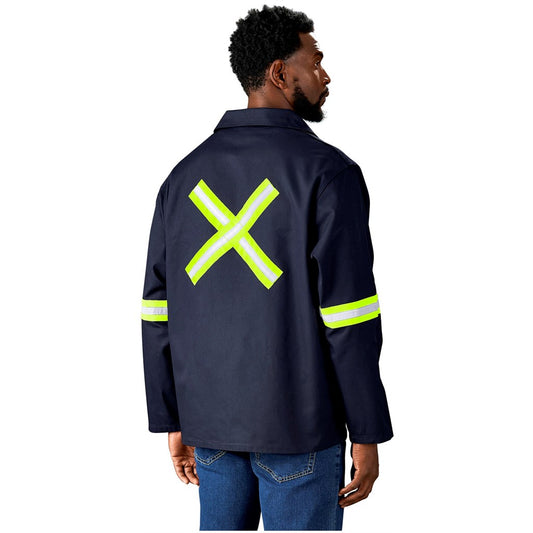 Artisan Premium 100% Cotton Jacket - Reflective Arms & Back - Yellow Tape-0