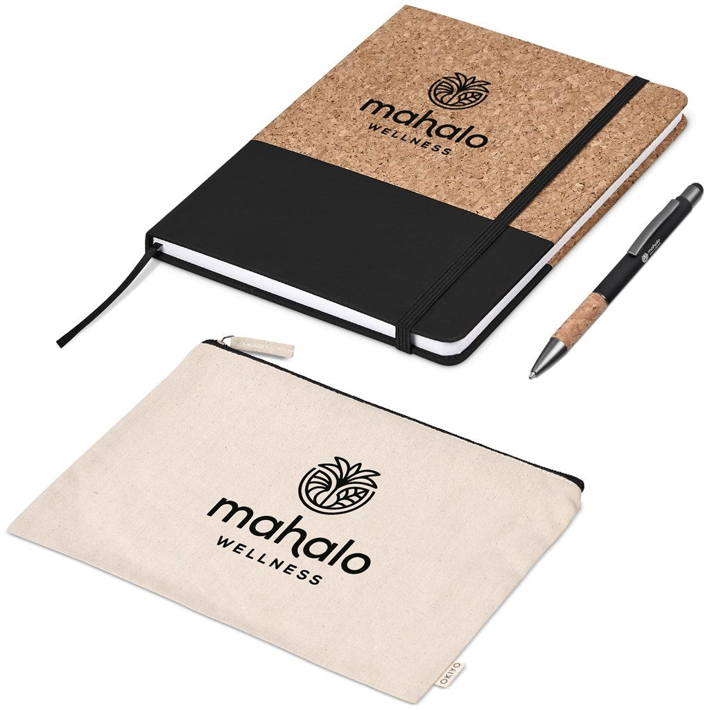 Okiyo Denki Cork Notebook & Pen Set-0