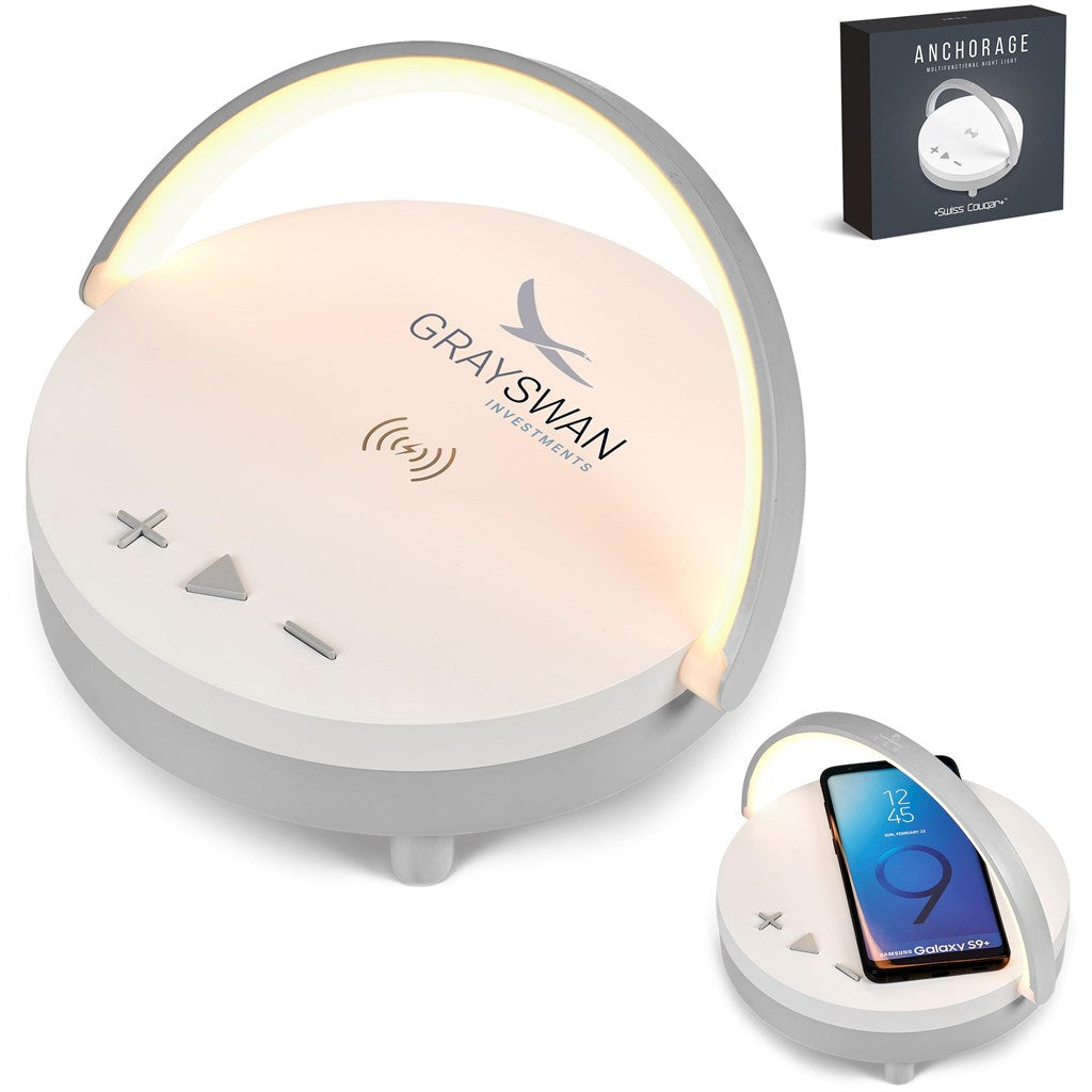 Swiss Cougar Anchorage Bluetooth Speaker, Wireless Charger & Night Light-0