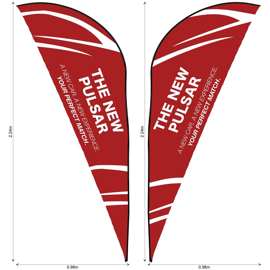 Legend 2m Sublimated Sharkfin Double-Sided Flying Banner Skin (Excludes Hardware)-0