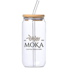 Okiyo Natsu Glass & Bamboo Tumbler & Straw - 500ml-0